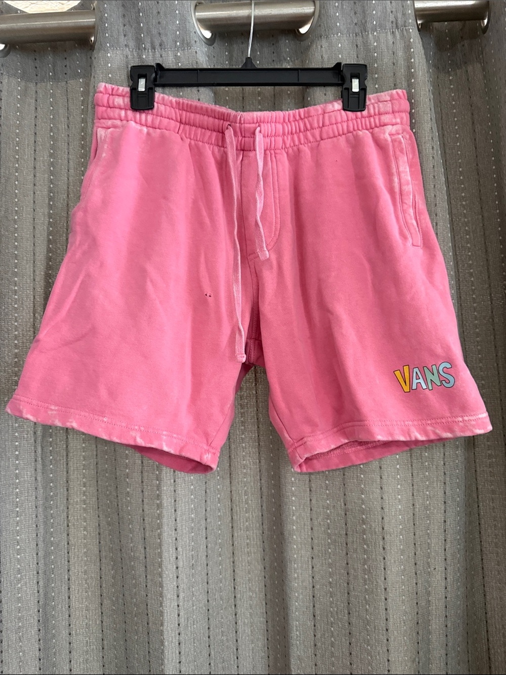 Vans Pink Logo Drawstring Sweat Shorts